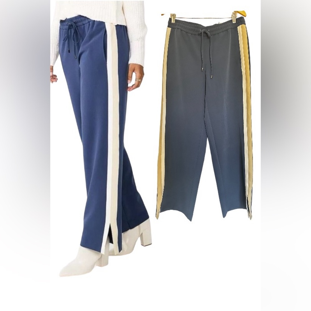 Nine west, wide pants, pull-in side leg, medium size M new